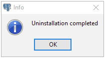 The uninstallation is complete